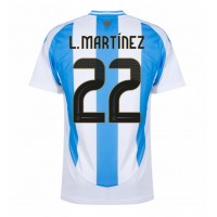 Argentína Lautaro Martinez #22 Domáci futbalový dres Copa America 2024 Krátky Rukáv